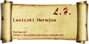 Leviczki Hermina névjegykártya